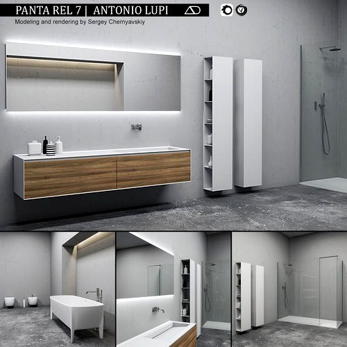 Bathroom furniture set Panta Rel 7