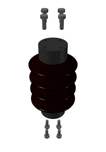 Voltage outdoor mounting insulator C4-125