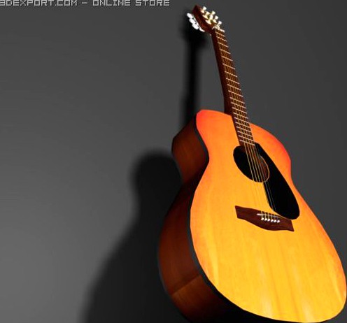 3model of Acoustic Guitar 3D Model