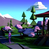 Sakura - Japanese Themed Low Poly Landscape