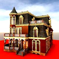 Victorian house with rooms