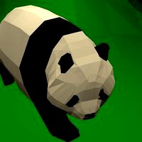 Low poly panda