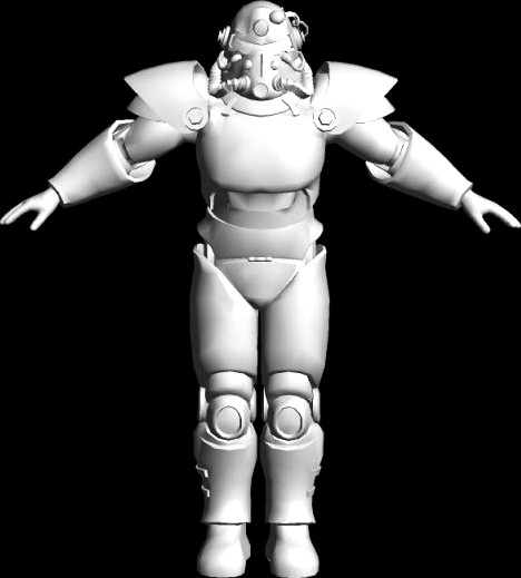 Fallout T51B Power Suit 3D Model