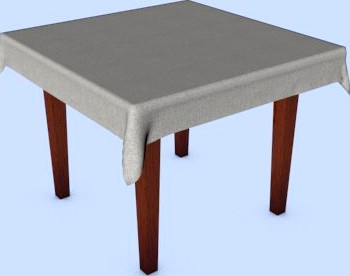 Table with a tablecloth 3D Model