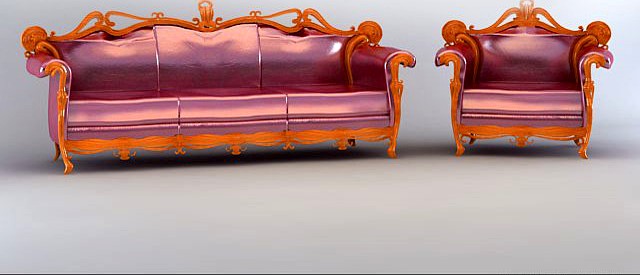 Set of classical furniture 3D Model