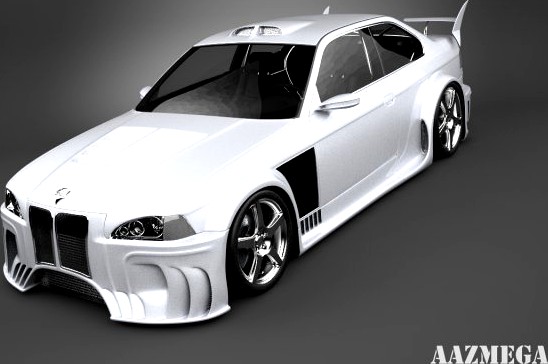 BMW E36 Shark tuning 3D Model