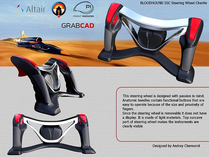 Bloodhound SSC steering wheel CherAn