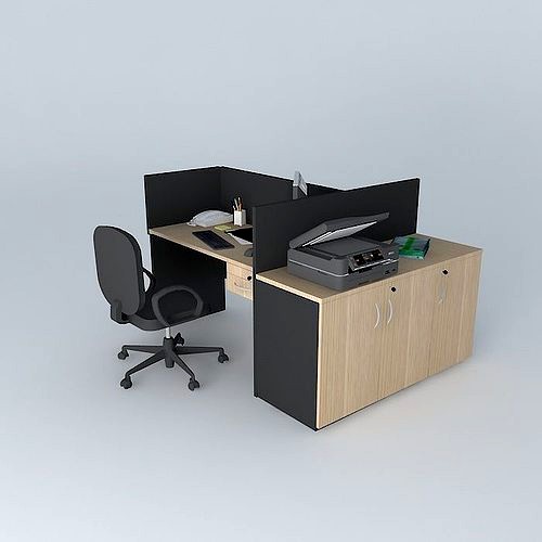 Workstation with printer pool