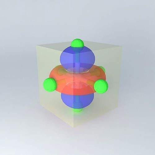 d z2 orbital superimposed on an octahedral model