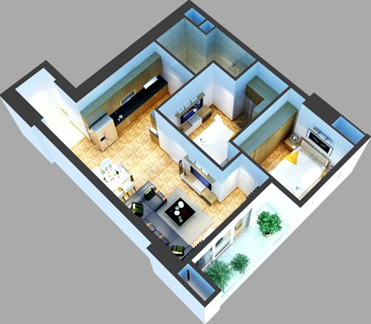 3D Model Detailed House Cutaway 6 3D Model