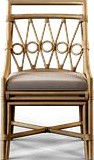 David Francis Furniture - Drake Rattan Side Chair, Putty