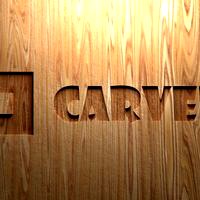 Text Carved out from a Wooden Plank