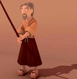 Blind Sword Master -  Low Poly