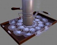 Old Coffemaker And Tray - animated