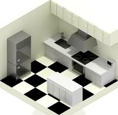 LOW POLY ISOMETRIC KITCHEN