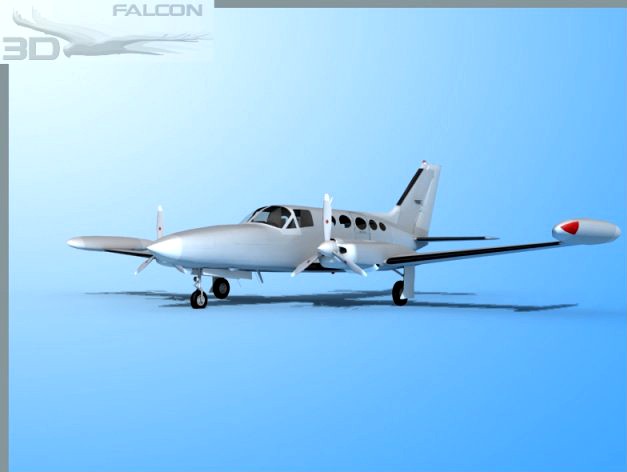 Falcon3D C414 Chancellor Bare Metal 3D Model