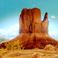 Rock Formation - Left Mitten - Monument Valley in Arizona