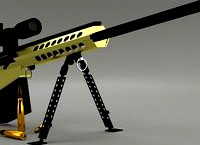 Barrett M82A3 Sniper Rifle (Gold) Cycles