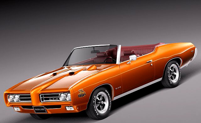 Pontiac GTO 1969 Convertible 3D Model