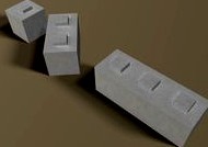 Concrete or Cement Retainer Blocks