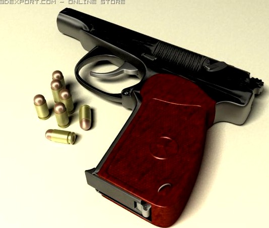 Makarov 9mm  pistol 3D Model