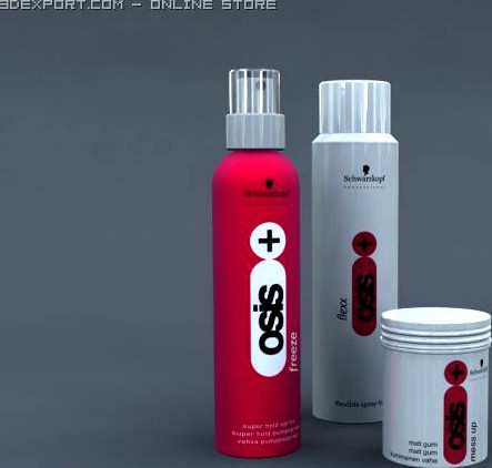 Osis Hair Care Products 3D Model