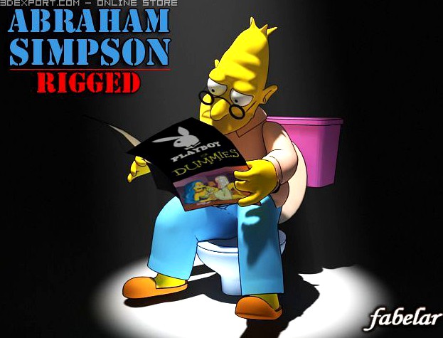 Abraham Simpson rigged 3D Model