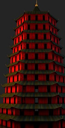 China Hangzhou Liuhe Pagoda 3D Model