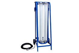 Explosion Proof Paint Spray Booth Light on Dolly Cart with Wheels - 4 foot 2 lamp