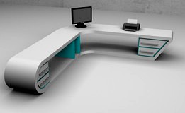 Futuristic Office Desk (NEC Display Solutions Design)