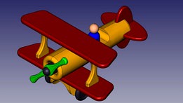 Fat Biplane (Wooden Kids Toy)