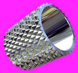 Creating a Knurl on a Cylinder and Rendering it in Chrome:  Solidworks