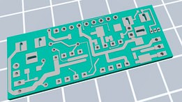 Printed circuit board (PCB) ready for 3D printing  (It actually WORKS in a real pcb application!)