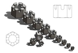 Castellated nut M4 to M20