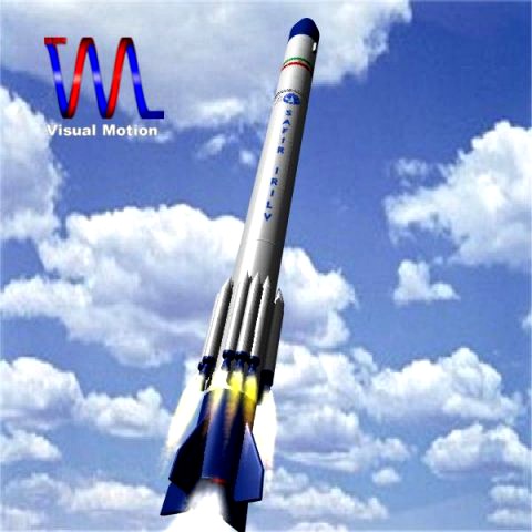 Iranian Safir2 Block IB Rocket 3D Model