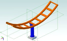 Curved Coaster Track Section