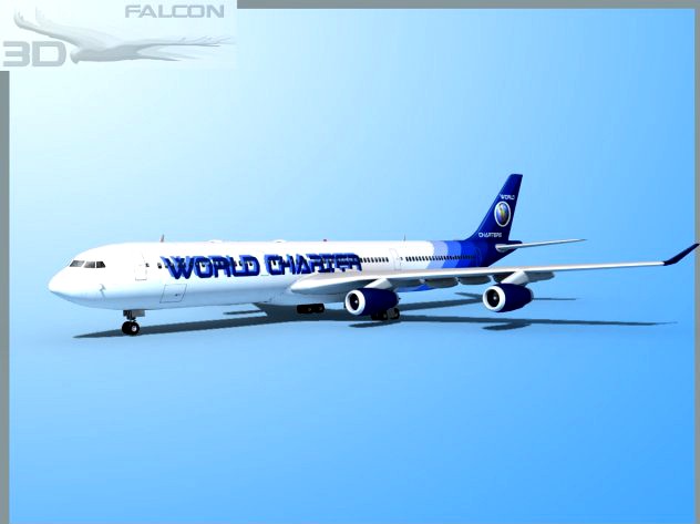 Falcon3D A340 600 World Charters 3D Model