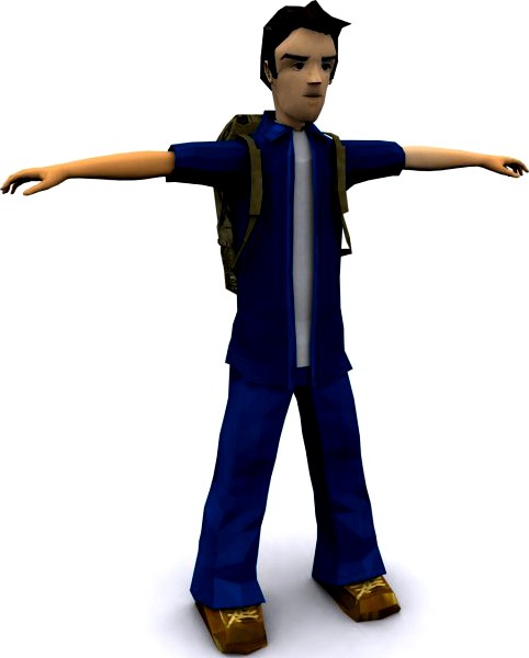 LOW POLY CHARACTER IN MAX 2010 3D Model