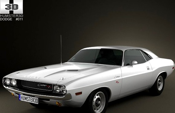 Dodge Challenger hardtop 1970 3D Model