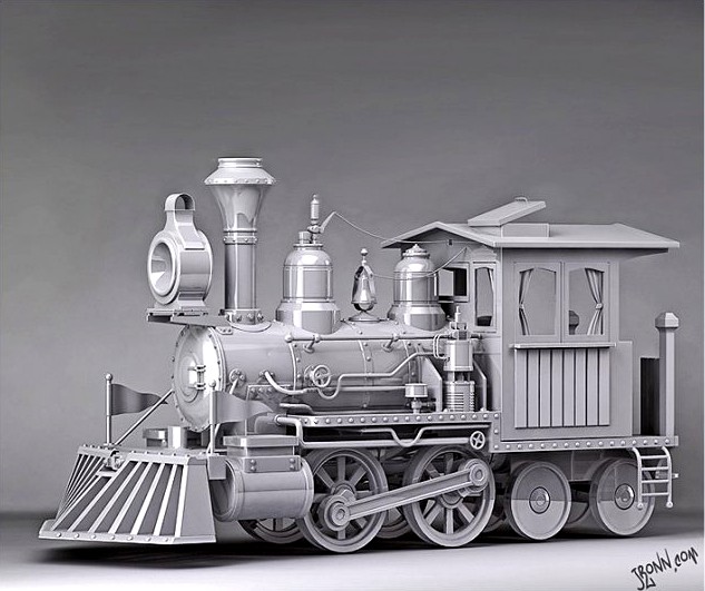 Classic Steam Train 3D Model