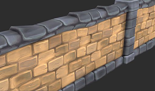 Tiling Stone Walls 01 3D Model