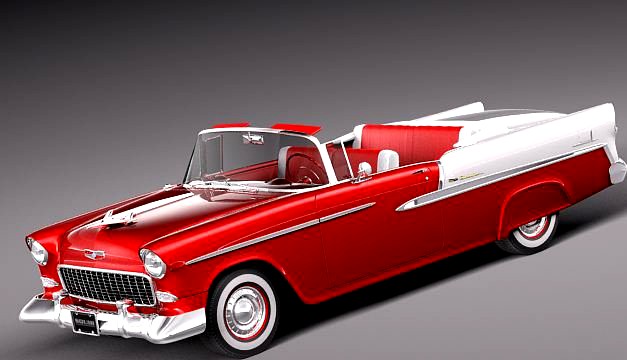 Chevrolet Bel Air Convertible 1955 3D Model