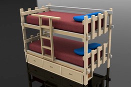 2 x 4 Pine Bunk Bed