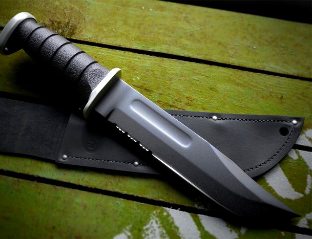 Download free KA BAR USMC combat knife black 3D Model