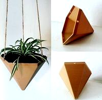 Hexagonal Based Pyramid Hanging Planter