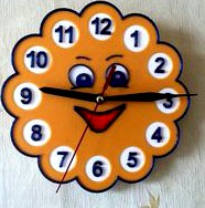 Wall clock in the children's room &quot;Sun&quot;