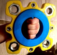 Giant fidget spinner, 6020 bearing and M27 + M10 nuts