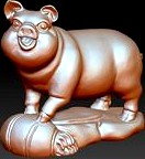 pig sculpture 3d model