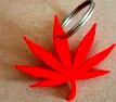 Cannabis leaf key holder