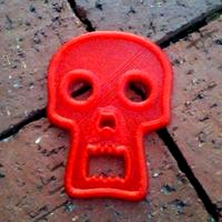 Red Skull Earbud Holder